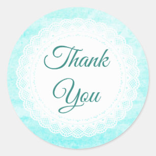 Joli Merci bleu Aqua Stickers