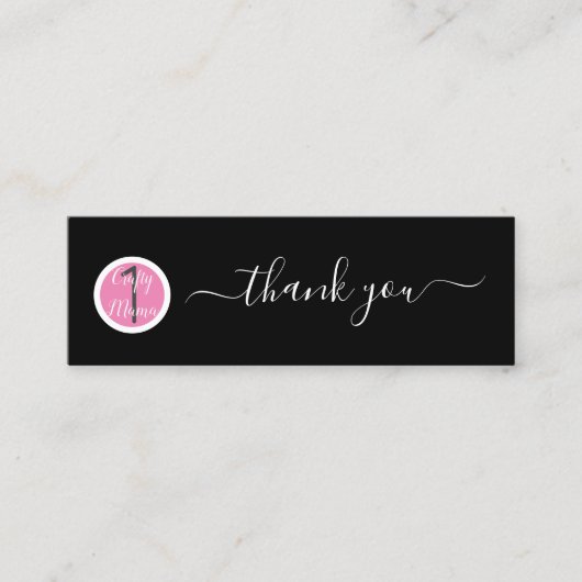 Joli Merci de script Insérer Carte de visite (Devant)