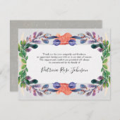 Joli Merci funéraire floral (Devant / Derrière)