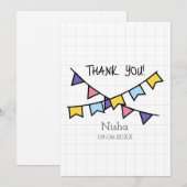 Joli Merci les enfants ligne de fond avec des fani (Devant / Derrière)