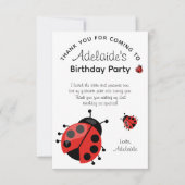 Joli Merci pour cette fête d'anniversaire coccinel (Devant)