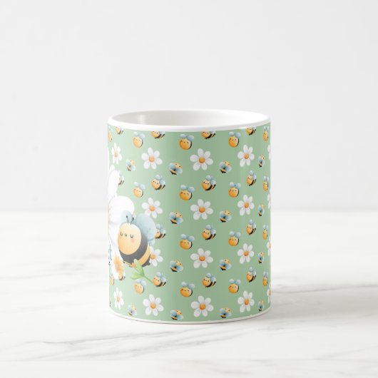 Joli Miel Abeille Motif Mug personnalisé (Centre)