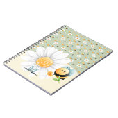 Joli Miel Bee Motif Carnet Avec Nom (Côté gauche)