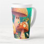 Joli mignon champignons latte mug (Angle droit)