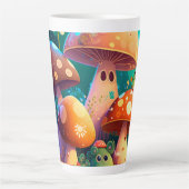 Joli mignon champignons latte mug (Devant)