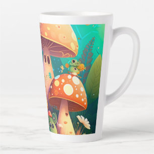 Joli mignon champignons latte mug