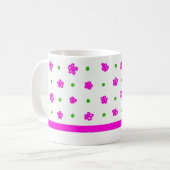 Joli mini-imprimé rose floral classique Mug (Devant gauche)