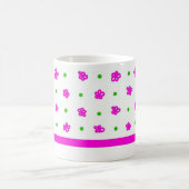 Joli mini-imprimé rose floral classique Mug (Centre)