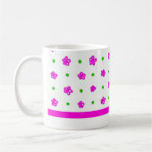 Joli mini-imprimé rose floral classique Mug (Gauche)
