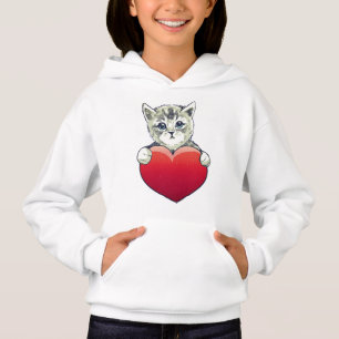 Joli Minou Visage Chat Rouge Coeur