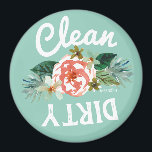 Joli Mint Floral NETTOYANT DIRTY Lave-vaisselle Ma<br><div class="desc">Vous devenez la pire personne au monde si vous mettez des plats sales avec des plats propres. Maintenant,  vous pouvez éviter toute cette situation avec un aimant floral à la menthe attrayant de BARBARIAN. // www.ifneedb.com // art pour le coeur sauvage</div>