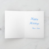 Joli Modèle de carte Blue Snowflake (Intérieur)