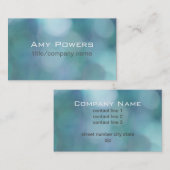 joli modèle de carte de visite personnalisée bleue (Devant / Derrière)