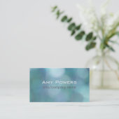 joli modèle de carte de visite personnalisée bleue (Debout devant)