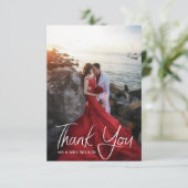 Joli modèle de script moderne | Carte photo de rem (Debout devant)