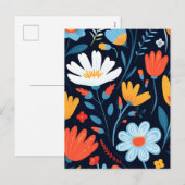 Joli modèle floral noir féminin (Devant / Derrière)