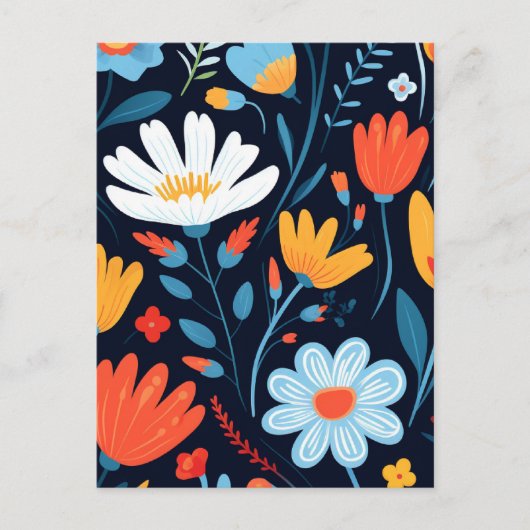 Joli modèle floral noir féminin (Devant)