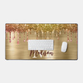 Joli moderne Parties scintillant en or Faux Drives (Clavier et souris)