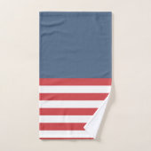 Joli monogramme avec mignon Ancre Marine et rouge (Serviette à main)