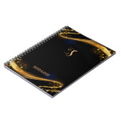 Joli Monogramme Black & Gold Carnet professionnel (Côté gauche)