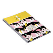 Joli Monogramme Carnet scolaire personnalisé fille (Côté Droit)