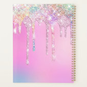 Joli monogramme d'anniversaire de parties scintill (Dos)