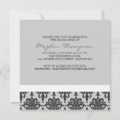 Joli monogramme de faire-part d'obtention du (Dos)