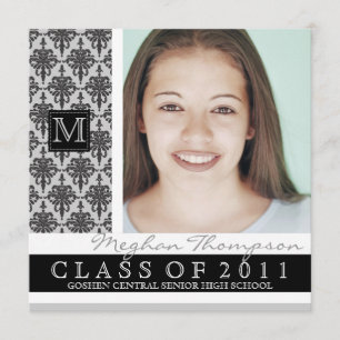 Joli monogramme de faire-part d'obtention du