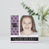 Joli monogramme de faire-part d'obtention du (Debout devant)