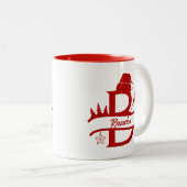 Joli Monogramme de Noël et nom Mug (Devant droit)