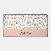 Joli monogramme de nom de pêche blanche aquarelle (Recto)