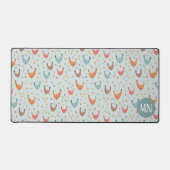 Joli Monogramme de poulet de la ferme bleue (Recto)