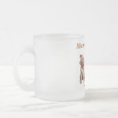 Joli Monogramme Joyeux Chien de Noël Mug (Gauche)