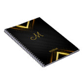 Joli Monogramme professionnel Carnet noir & or (Côté Droit)