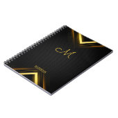 Joli Monogramme professionnel Carnet noir & or (Côté gauche)