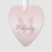 Joli Monogramme rose personnalisable et votre nom (devant)