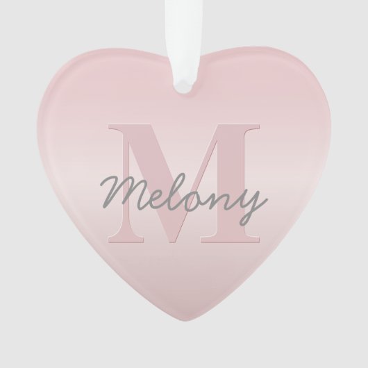 Joli Monogramme rose personnalisable et votre nom (devant)