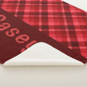 Joli Monogramme rouge rubis Plaid Petite couvertur (3/4)