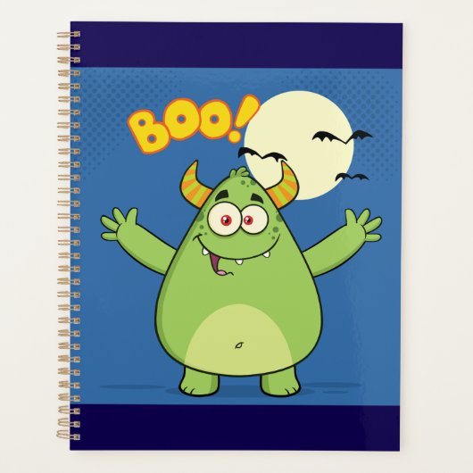 Joli Monstre Vert Halloween Boo (Devant)