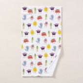 Joli Monstres colorés Funny Enfants Motif (Serviette à main)