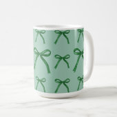 Joli motif arc vert élégant Mug (Devant droit)
