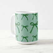 Joli motif arc vert élégant Mug (Devant gauche)