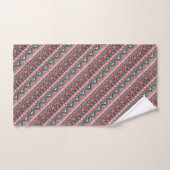 Joli motif aztèque gris rouge (Serviette à main)