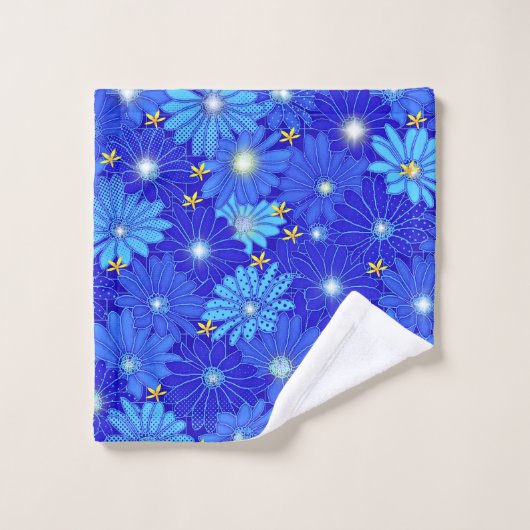Joli Motif Blue Daisy (Gant de toilette)