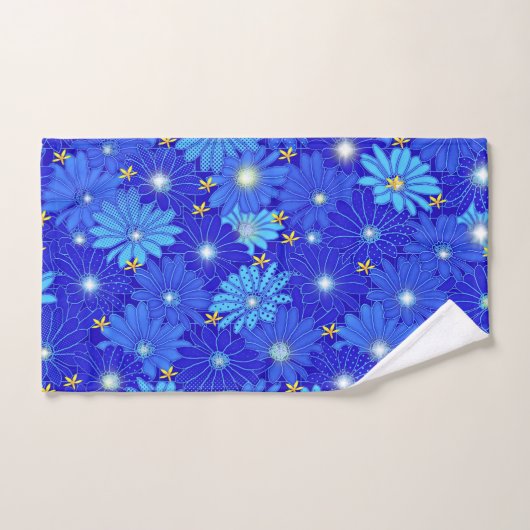 Joli Motif Blue Daisy (Serviette à main)