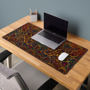 Joli motif cachemire vintage marron foncé