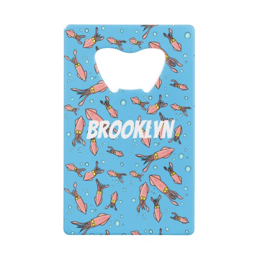 Joli motif caricature de calmar rose (Devant)