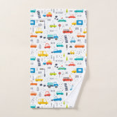 Joli Motif coloré de la circulation automobile (Serviette à main)