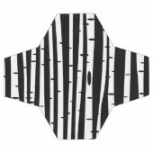 Joli motif d'arbre noir et blanc (Plat)