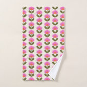 Joli Motif d'Art Scandinave rose rétro (Serviette à main)